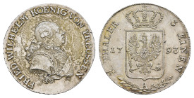 Taler, 1793, Friedrich Wilhelm II., A, Berlin, Olding 4, gereinigt, f. vz.