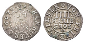 4 Mariengroschen, 1667, Buck/Meier 253 b, kl. Rf., vz.