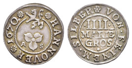 4 Mariengroschen, 1670, Buck/Meier 280 c, kl. Kr., vz.