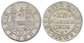 12 Mariengroschen, 1671, Buck/Meier 284 a, kl. Schrötlingsriss am Rand, f. ss.