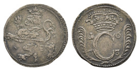 6 Heller (1/2 Albus), 1673, Karl, KM 292, ss+.