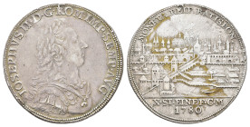 Taler, 1780, mit Titel Joseph II., Dav. 2627, Beckenbauer 7116, Revers Lackreste, Hsp., bearbeitet, ss.