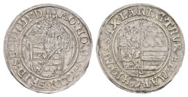 Schreckenberger, 1563, Johann Friedrich II., Koppe 135 c, Schrötlingsfehler, ss.