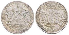 Taler, 1613, Johann Ernst und seine Brüder, Koppe 198, etw. Grünspan, Rand bearbeitet, ss.