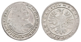 Liegnitz-Brieg-Wohlau, 15 Kreuzer, 1662, Ludwig IV., KM 432, Prägeschwäche, ss.