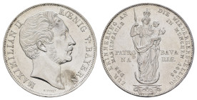 Doppelgulden, 1855, Maximilian II., AKS 168, Kr., gereinigt, vz.