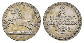 3 Mariengroschen, 1820, Georg III., LB, AKS 14, J. 12c, f. vz.