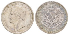 Taler, 1867, Johann, AKS 137, kl. Rf., Avers berieben, ss.Dieses Los wird regelbesteuert verkauft, auf den Zuschlag wird 22% Aufgeld, 3 Euro Losgebühr...