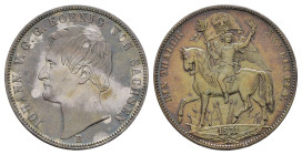 Taler, 1871, Johann, auf den Sieg über Frankreich, AKS 159, Patina, kl. Kr., vz.