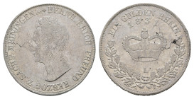 Gulden, 1831, Bernhard II., AKS 186a, Schrötlingsrisse, ss.