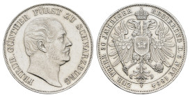 Taler, 1864, Friedrich Günther, zum 50-jährigen Regierungsjubiläum, AKS 31, berieben, Rf., vz.