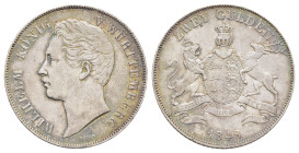 Doppelgulden, 1848, Wilhelm I., AKS 76, J. 72, berieben, ss-vz.Dieses Los wird regelbesteuert verkauft, auf den Zuschlag wird 22% Aufgeld, 3 Euro Losg...