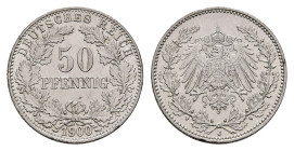 50 Pfennig, 1900, J., kl. Kr. und Rf., ss-vz. J. 15