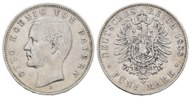 5 Mark, 1888, Otto, kl. Rf., ss. J. 44