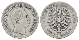 2 Mark, 1876, Ludwig III., s. J. 66