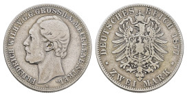 2 Mark, 1877, Friedrich Wilhelm, s-ss. J. 90