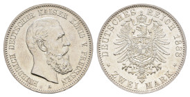 2 Mark, 1888, Friedrich III., wz. Kr., vz. J. 98