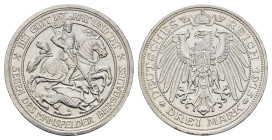 3 Mark, 1915, Mansfeld, berieben, kl. Rf., vz-st. J. 115
