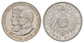 2 Mark, 1909, Friedrich August III., Universität Leipzig, Av. vz. Kr., vz. J. 138.