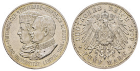 5 Mark, 1909, Friedrich August III., Universität Leipzig, kl. Rf., Kratzer, vz. J. 139