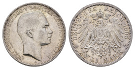 2 Mark, 1905, Carl Eduard, berieben, kl. Kr., ss. J. 147