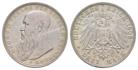 3 Mark, 1908, Georg II., ss. J. 152