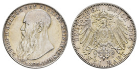 2 Mark, 1915, Georg II., auf seinen Tod, berieben, ss-vz. J. 154