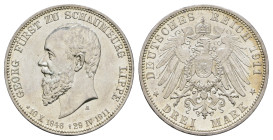 3 Mark, 1911, Georg, auf seinen Tod, kl. Rf., berieben, vz. J. 166