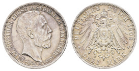 3 Mark, 1909, Karl Günther, auf seinen Tod, wz. Rf., vz. J. 170