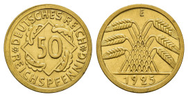 50 Reichspfennig, 1925, E, gereinigt, f. vz. J. 318