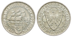 3 Reichsmark, 1927, Bremerhaven, vz. J. 325