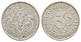 3 Reichsmark, 1927, Nordhausen, vz. J. 327