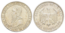 3 Reichsmark, 1927, Tübingen, wz. Kr., min. Rf., f. vz. J. 328