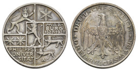 3 Reichsmark, 1927, A, Marburg, Borloch am Rand, ss. J. 330