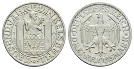 3 Reichsmark, 1928, Dinkelsbühl, kl. Rf., vz. J. 334