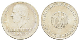 3 Reichsmark, 1929, A, Lessing, kl. Kr., vz. J. 335