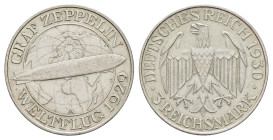 3 Reichsmark, 1930, A, Zeppelin, kl. Kr., f. vz. J. 342
