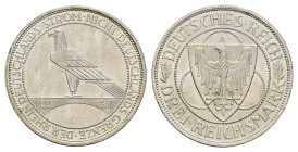 3 Reichsmark, 1930, A, Rheinlandräumung, kl. Kr., kl. Rf., vz. J. 345
