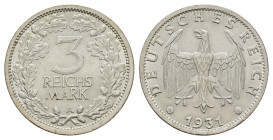 3 Reichsmark, 1931, A, wz. Kr., min. Rf., vz. J. 349