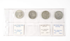 4x 3 Reichsmark, 1932, A, D, E, G, Goethe, ss-vz bis vz. J. 350