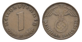 1 Reichspfennig, 1936, E, kl. Kr. und Rf., ss-vz. J. 361