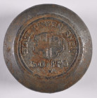 Unterstempel für die vernickelten Eisenausgaben zu 50 Pfennig der Stadt Kempen am Rhein für 1921, vgl. Funck 241.1A; Blei, etw. rostig, mit Inventarnr...