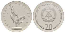 20 Mark, 1988, Carl Zeiss, kl. Flecken, PP. J. 1621