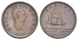 Penny, 1806, George III., Soho (Birmingham), EXPULSIS PIRATIS RESTITUTA COMMERCIA, KM 1, ss.