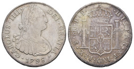8 Reales, 1798, Karl IV., Potosí, PP, KM 73, ss.