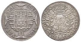 640 Reis, 1821, Johann VI., R, KM 326.1, ss+.