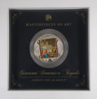 20 Dollars, 2018, Elizabeth II., Giovanni Domenico Tiepolo "Christi Tod am Kreuz", Silbermünze mit Farbapplikation und Swarovski-Kristallen, Masterpie...