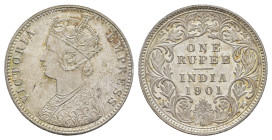 Rupie, 1901, KM 492, wz. Kr., vz.