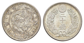 20 Sen, Jahr 20 (1887), Meiji, KM Y24, vz.