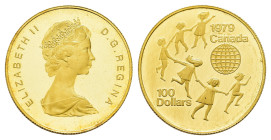 100 Dollars, Gold, 1979, Fb. 10, etw. angelaufen, vz.
